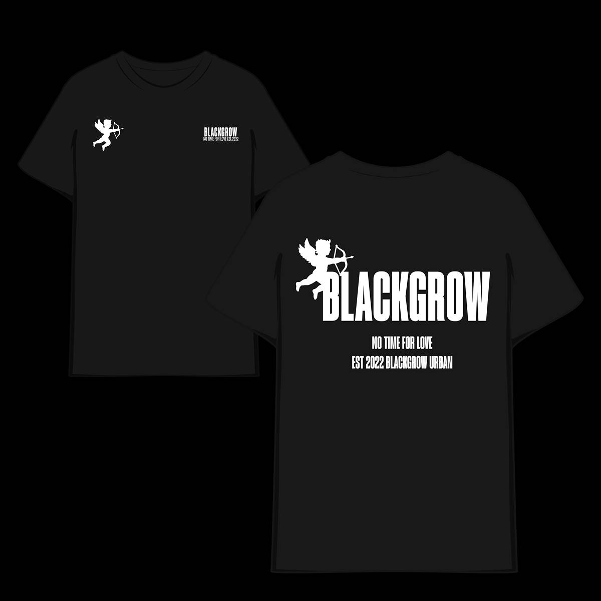 Camiseta oversize negra blackgrow